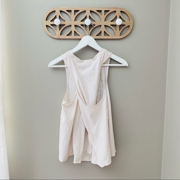 Pilcro by Anthro. Joshua Tree Twist-Back Tank Top Cream Sz Small - Picture 9 of 11